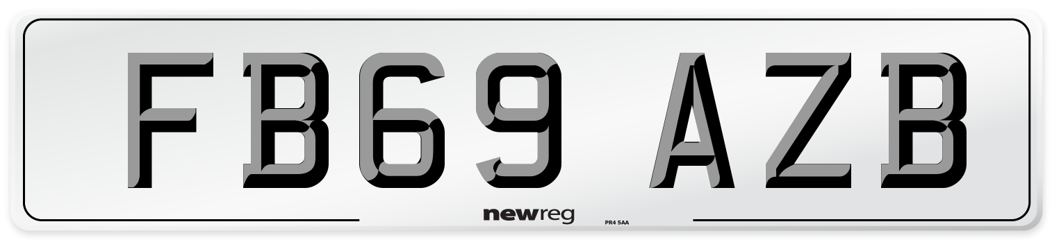 FB69 AZB Number Plate from New Reg